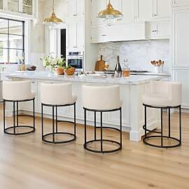 LUE BONA Barhocker 4er Set mit Lehne,