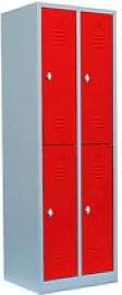 LÜLLMANN Spind feuerrot, lichtgrau 520224, 4