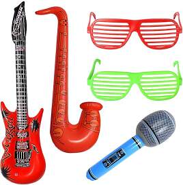 Luftgitarren Zum Aufblasen, 5er-Set Fotobox
