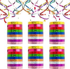 Luftschlangen, 54 Rollen Bunte Luftschlangen