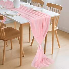 LUKDUNG Tischläufer Chiffon, 70x300 cm