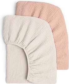 lulumoon 2er Pack Musselin Baby Spannbettlaken