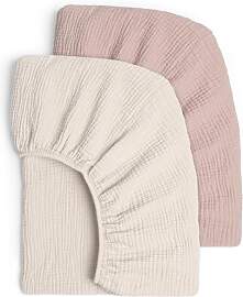 lulumoon 2er Pack Musselin Baby Spannbettlaken