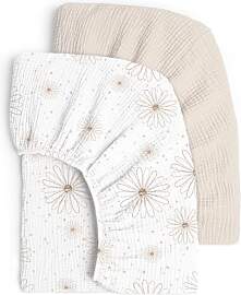 lulumoon 2er Pack Musselin Baby Spannbettlaken