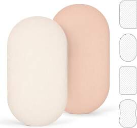 lulumoon Musselin-Baumwolle Spannbettlaken 2er