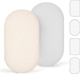 lulumoon Musselin-Baumwolle Spannbettlaken 2er