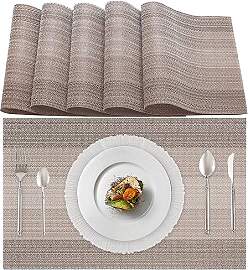 Lumaca Set mit 6 Tischsets Abwaschbar (70% PVC und 