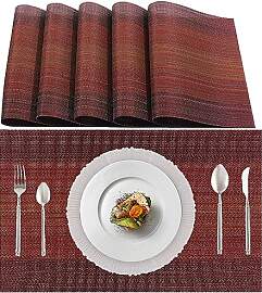 Lumaca Set mit 6 Tischsets Abwaschbar (70% PVC und 
