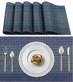 Lumaca Set mit 6 Tischsets Abwaschbar (70% PVC und 