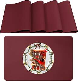 Lumaca Tischsets Abwaschbar, Set mit 4 Platzsets