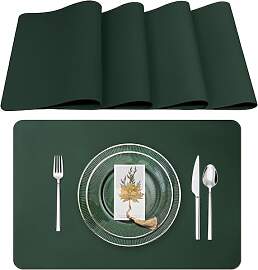 Lumaca Tischsets Abwaschbar, Set mit 4 Platzsets