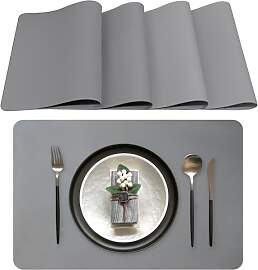 Lumaca Tischsets Abwaschbar, Set mit 4 Platzsets