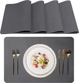 Lumaca Tischsets Abwaschbar, Set mit 4 Platzsets