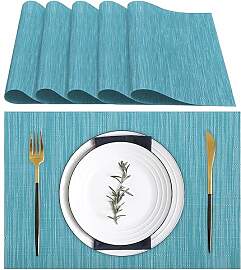 Lumaca Tischsets Abwaschbar, Set mit 6 Platzset,