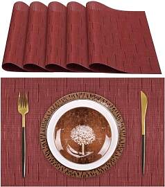 Lumaca Tischsets Abwaschbar, Set mit 6 Platzset,