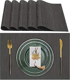 Lumaca Tischsets Abwaschbar, Set mit 6 Platzset,