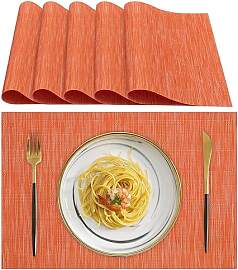Lumaca Tischsets Abwaschbar, Set mit 6 Platzset,