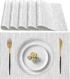 Lumaca Tischsets Abwaschbar, Set mit 6 Platzset,