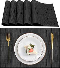 Lumaca Tischsets Abwaschbar, Set mit 6 Platzset,