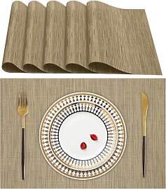Lumaca Tischsets Abwaschbar, Set mit 6 Platzset,
