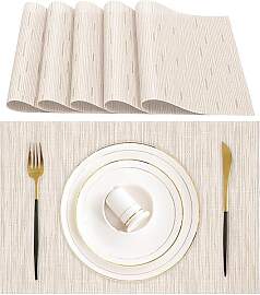 Lumaca Tischsets Abwaschbar, Set mit 6 Platzset,