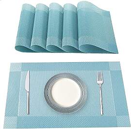 Lumaca Tischsets Abwaschbar, Set mit 6 Platzset