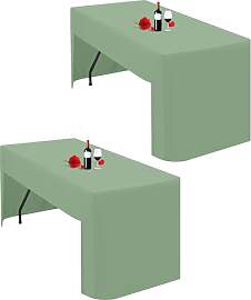 Lumaycens 2 Stück Salbeigrün Tischdecke mit
