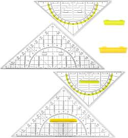 LumenPoles 4 Stück Geodreieck, Geodreieck Mit