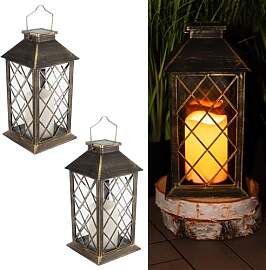 LUMILED 2x Solarlaterne für Außen Solar Laternen 