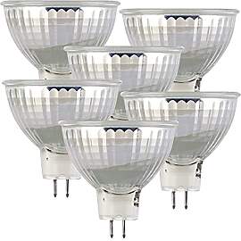 Luminea 3 LED: 6er-Set LED-Glas-Spot, GU5.3, 6W