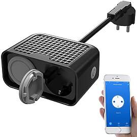Luminea Home Control WLAN Steckdose außen: