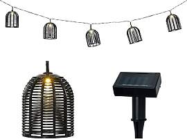 Lumineo LED Solar Lichterkette Lampenschirme 2,7m