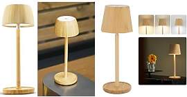 LuminexDesigns Holz-Tischlampen Set – Rundes