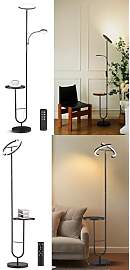 LuminexDesigns Moderne LED Stehlampe mit Tisch