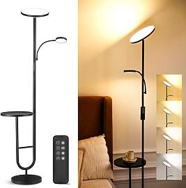 LuminexDesigns Stehlampe mit Tisch, 36W+7W LED
