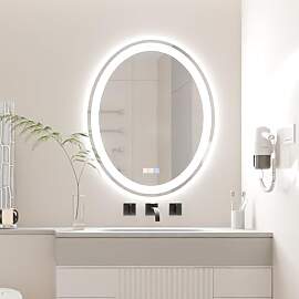 luminorcrest Badspiegel mit Beleuchtung,Oval