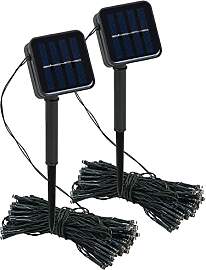 Lunartec LED-Solarlichterkette: 2er-Set