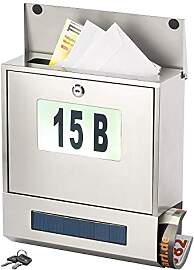 Lunartec Postkasten: Edelstahl-Briefkasten,