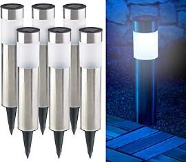 Lunartec Solar Gartenleuchte: 6er-Set Elegante
