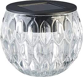 Lunartec Solar-Tischlampe: Solar-LED-Windlicht