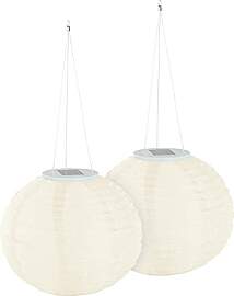 Lunartec Solarlampion: 2er-Set Solar-LED-Lampions, 
