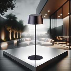 Lunartec Solartischlampe: LED-Solar-Tischleuchte,