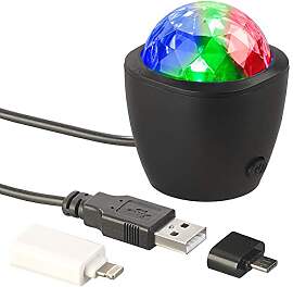 Lunartec USB Disco Light: Mini-Disco-Licht,