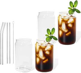 Lunpog Eiskaffee Gläser, 4 Stück Cocktailgläser 