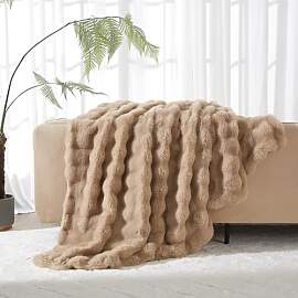 Luofanfei Warme Flauschige Kuscheldecke Wohndecke