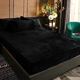 Luofanfei Winter Fleece Spannbettlaken 200x200cm