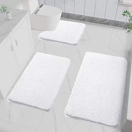 LUOJINYI 3 Stück Badematte rutschfest, Weich