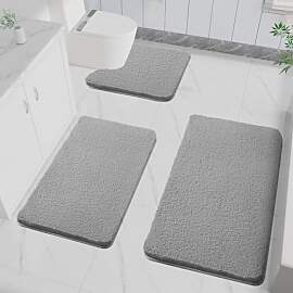 LUOJINYI 3 Stück Badematte rutschfest, Weich