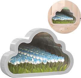 luolety Tulip Cloud LED Spiegellampe, 20 Blumen