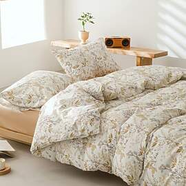 Luowei Beige Bettwäsche 155x220 cm Baumwolle